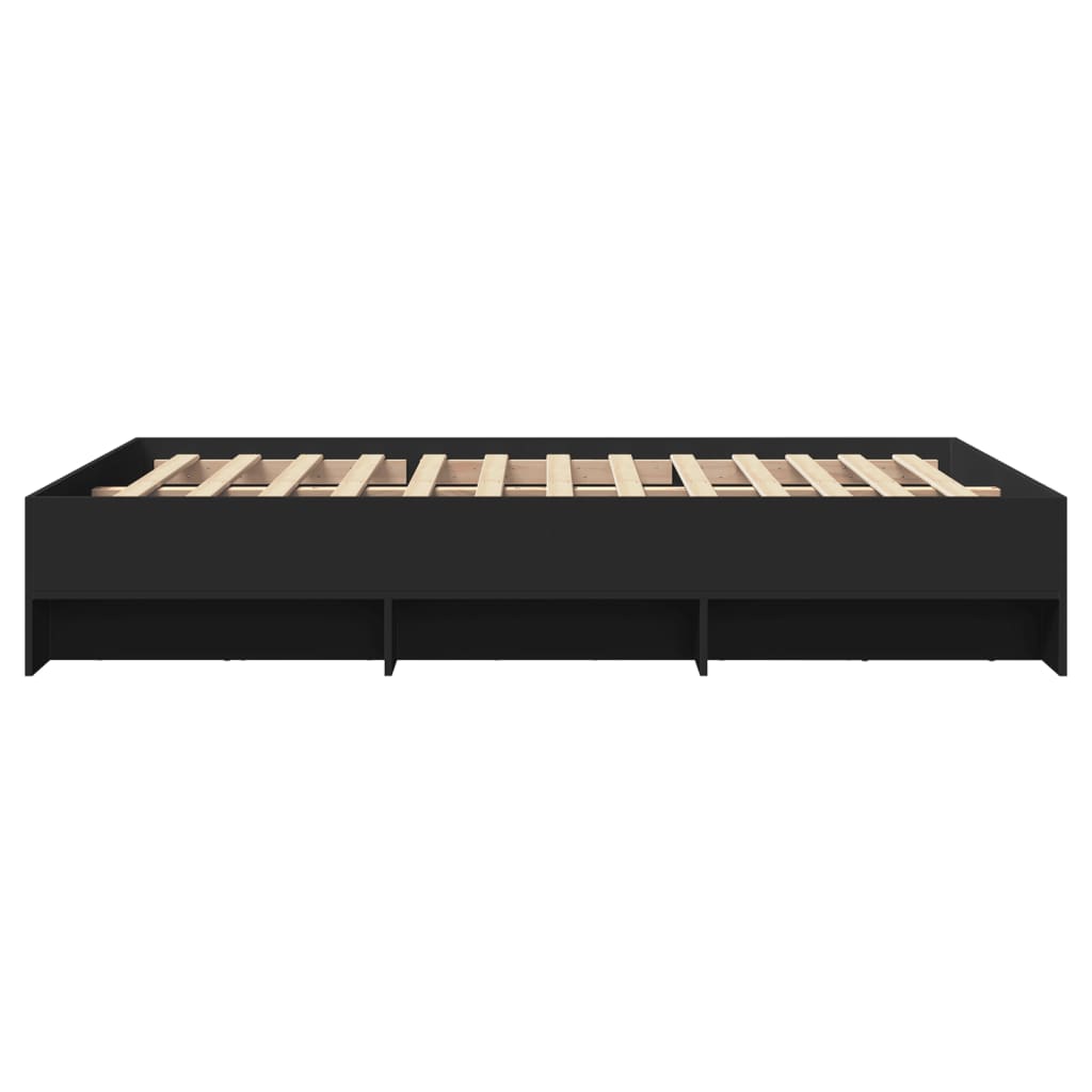Bed Frame without Mattress Black 120x200 cm Engineered Wood