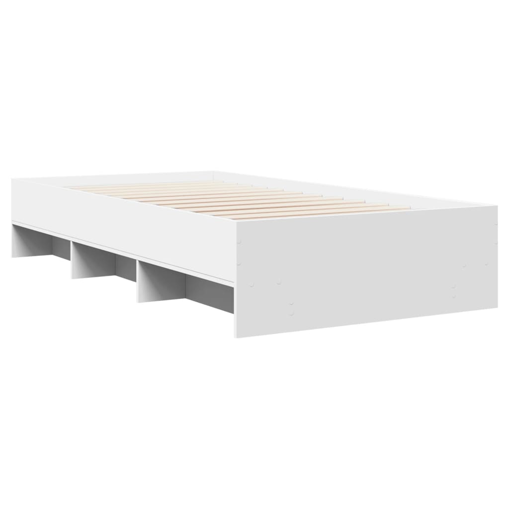 Bed Frame without Mattress White 90x200 cm Engineered Wood