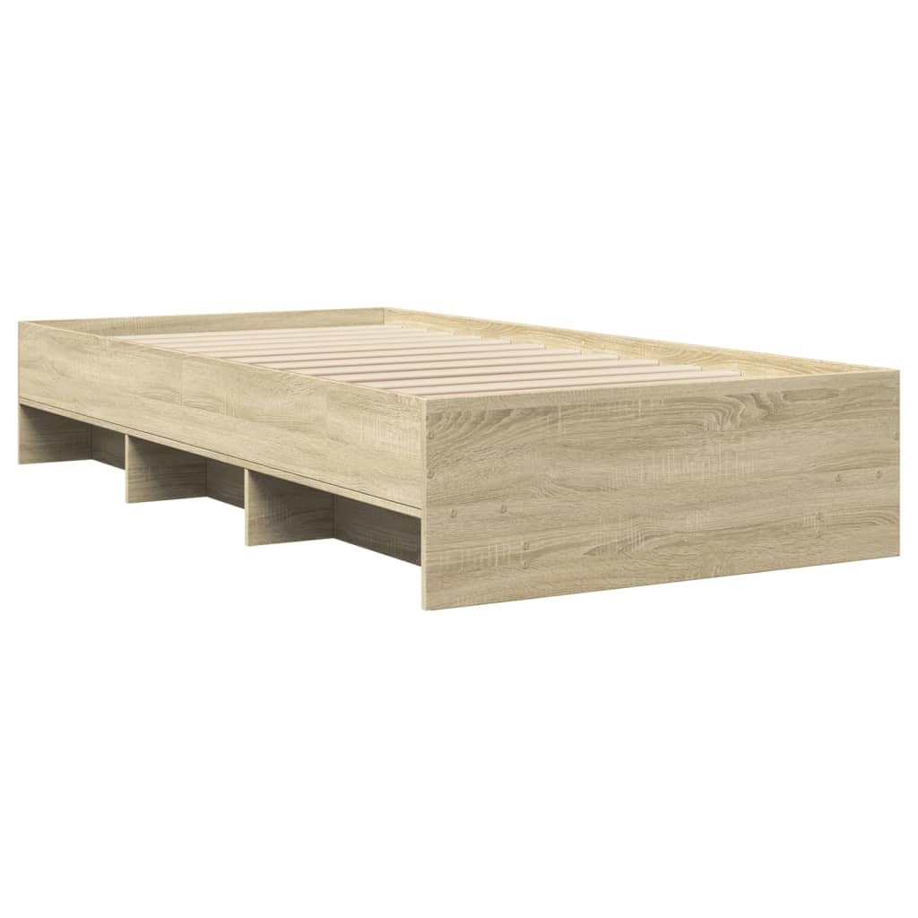 Bed Frame without Mattress Sonoma Oak 90x200 cm Engineered Wood