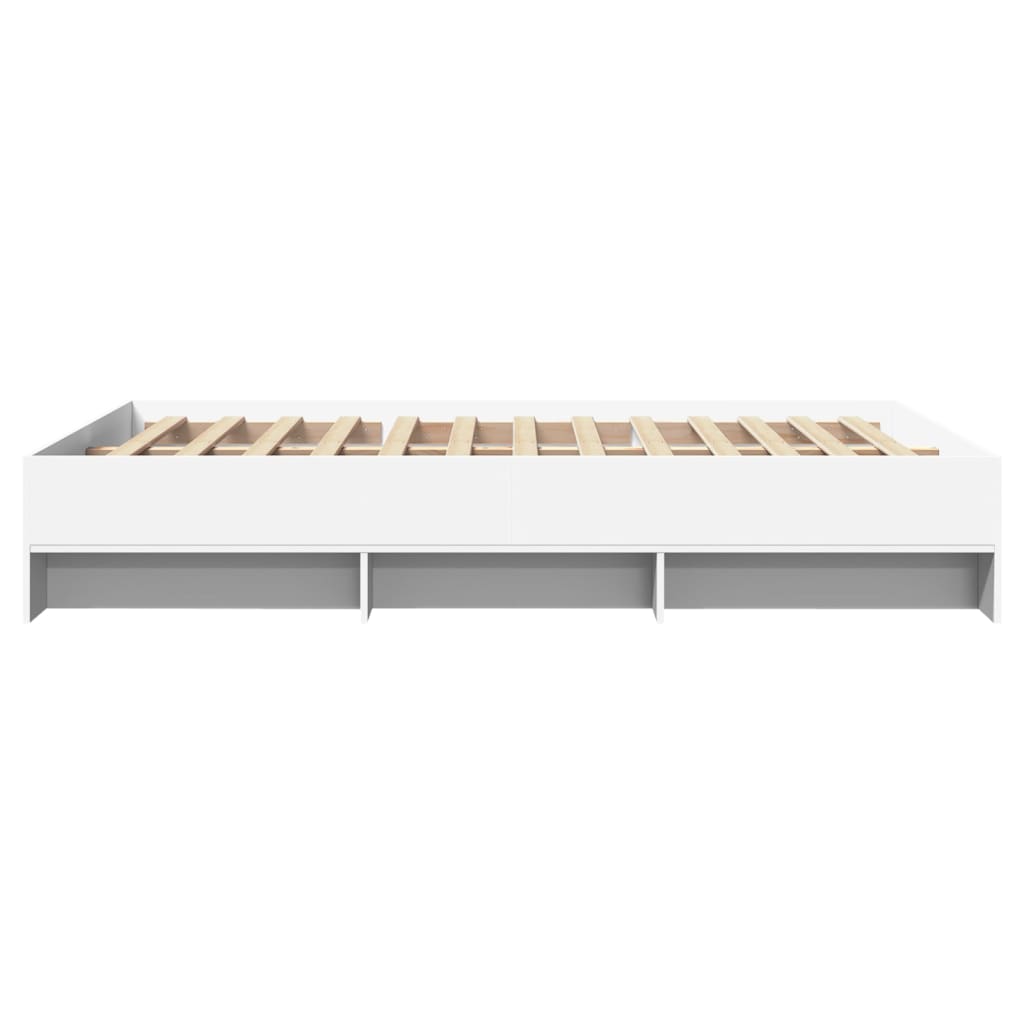 Bed Frame without Mattress White 120x190 cm Small Double Engineered Wood