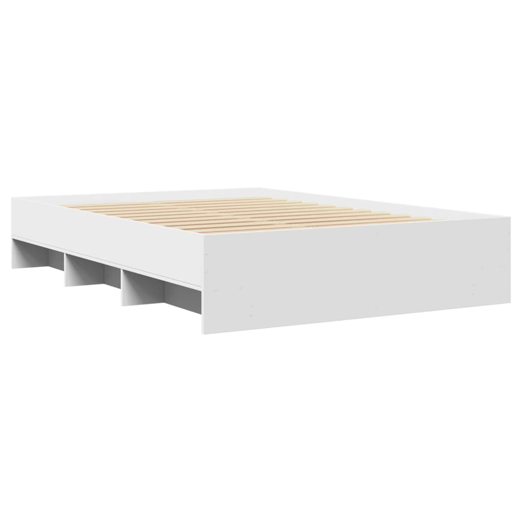 Bed Frame without Mattress White 120x190 cm Small Double Engineered Wood