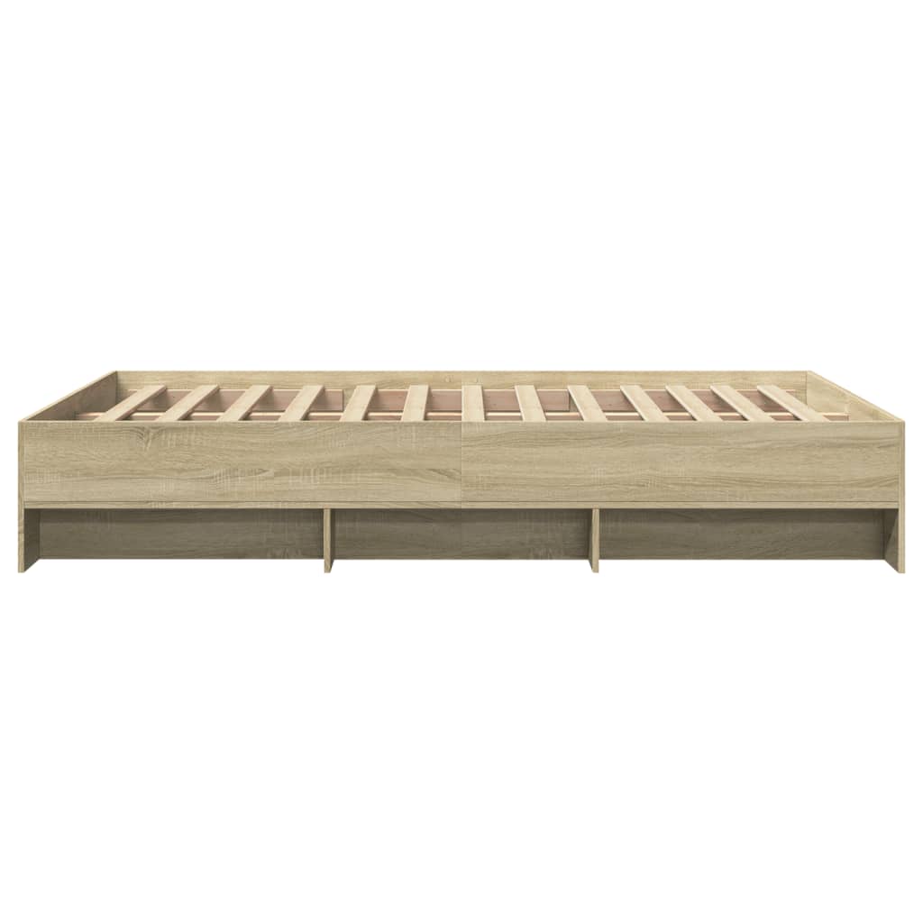 Bed Frame without Mattress Sonoma Oak 120x190 cm Small Double Engineered Wood