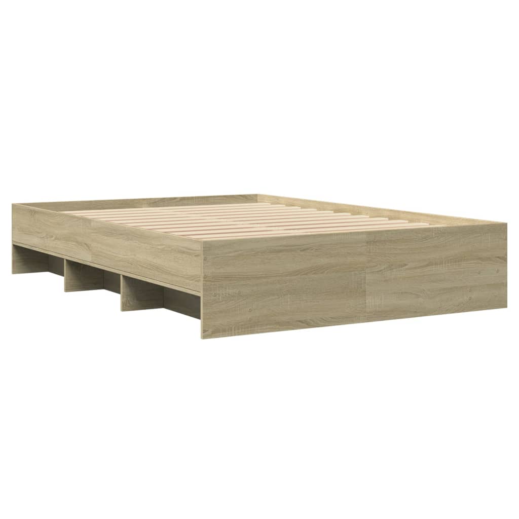 Bed Frame without Mattress Sonoma Oak 120x190 cm Small Double Engineered Wood