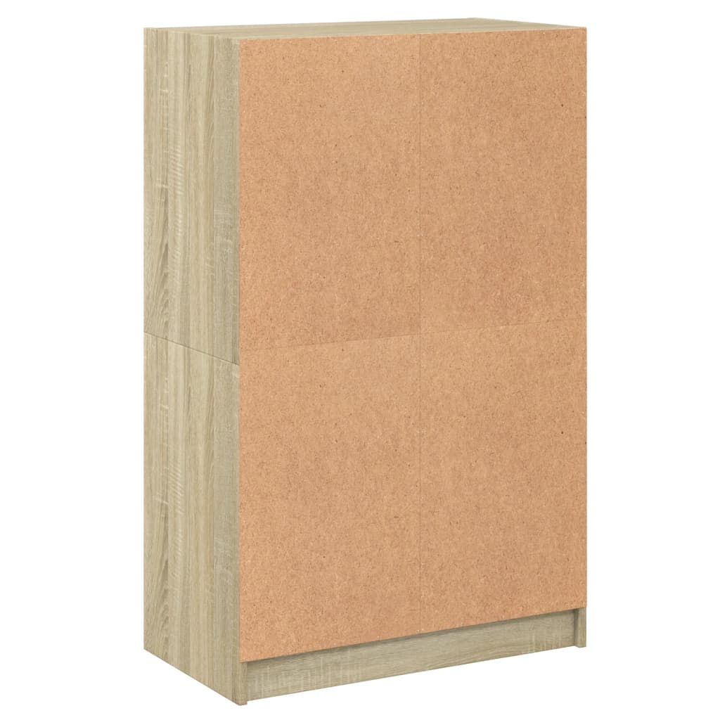 Highboard with Doors Sonoma Oak 68x37x109 cm Engineered Wood