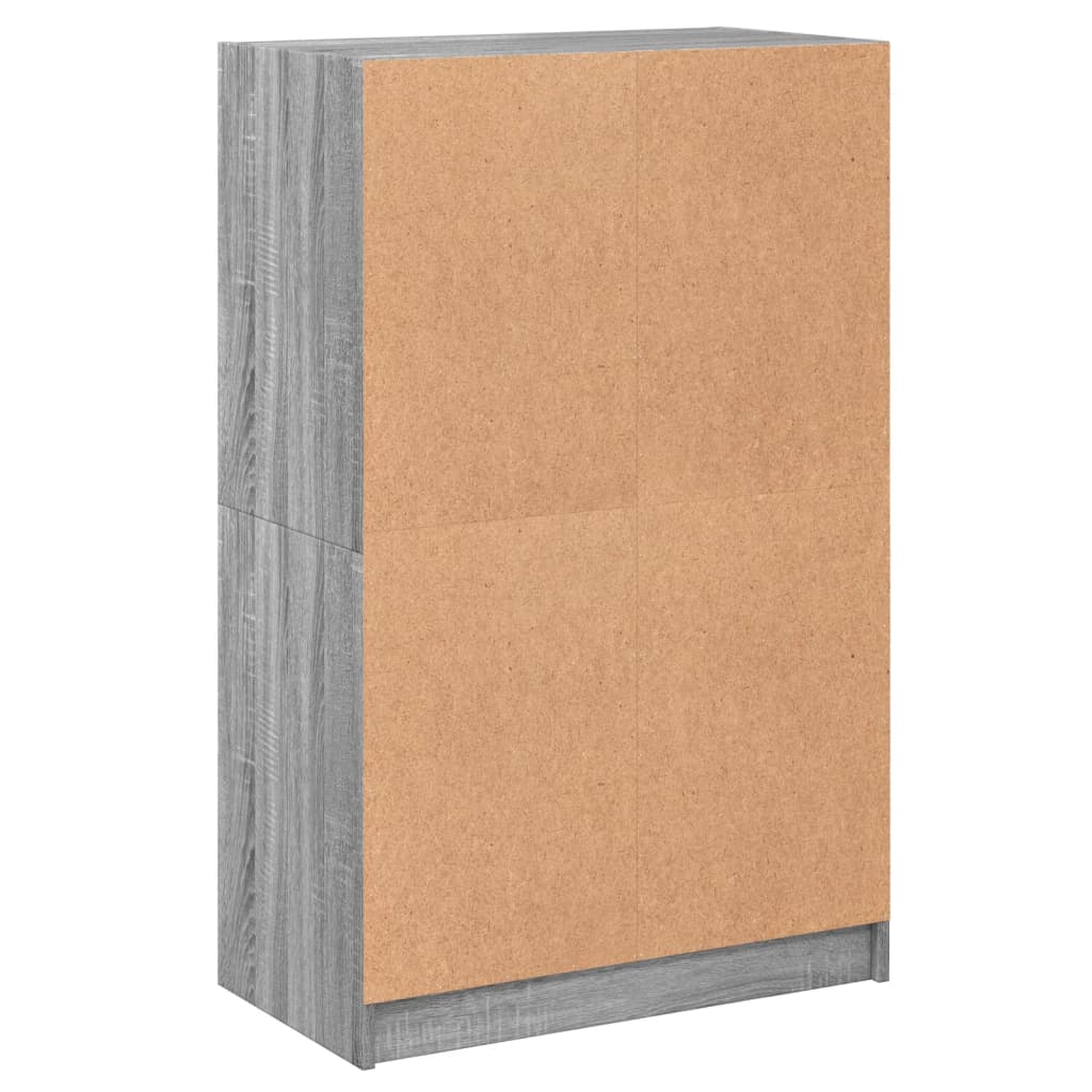 Highboard with Doors Grey Sonoma 68x37x109 cm Engineered Wood