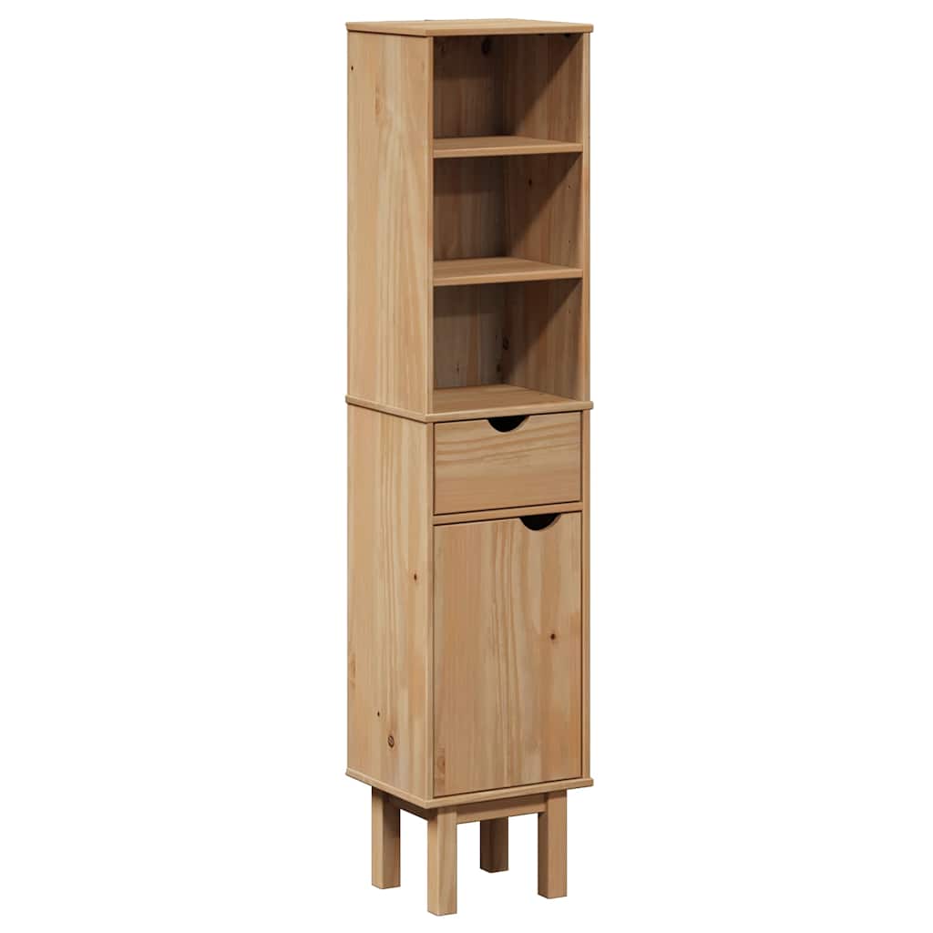 Bathroom Cabinet OTTA 35x30x159 cm Solid Wood Pine