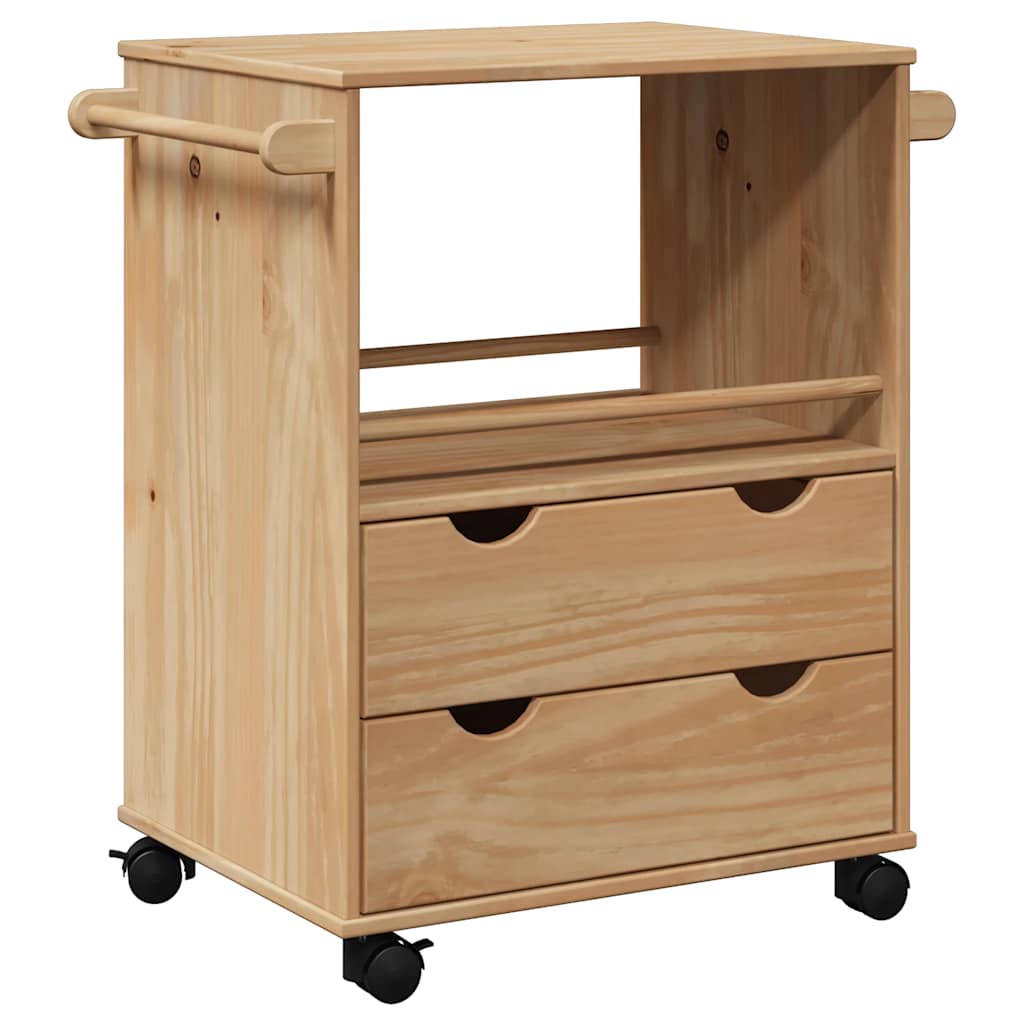 Kitchen Trolley OTTA 59x45x80 cm Solid Wood Pine