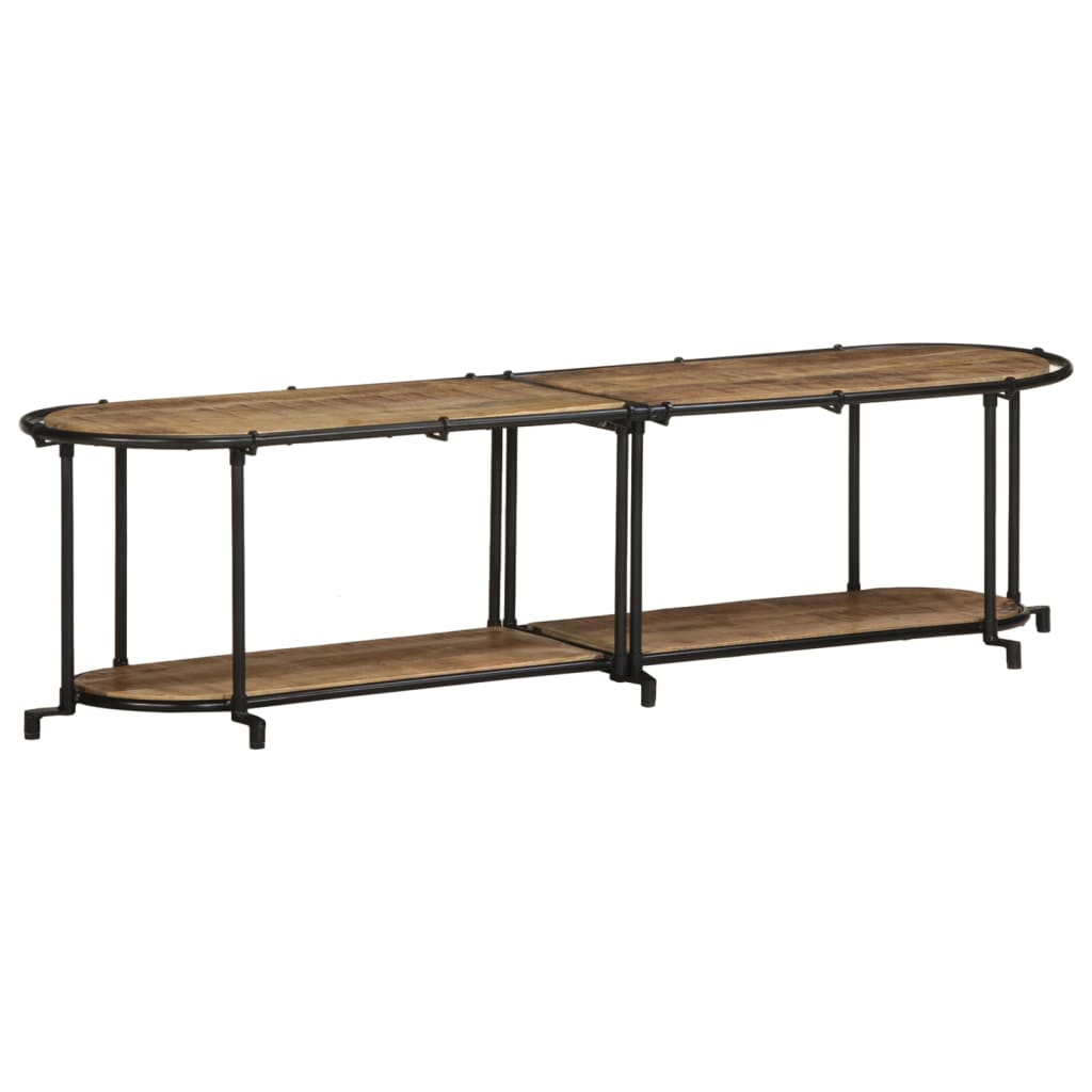 TV Cabinet 160x42x40 cm Solid Wood Rough Mango