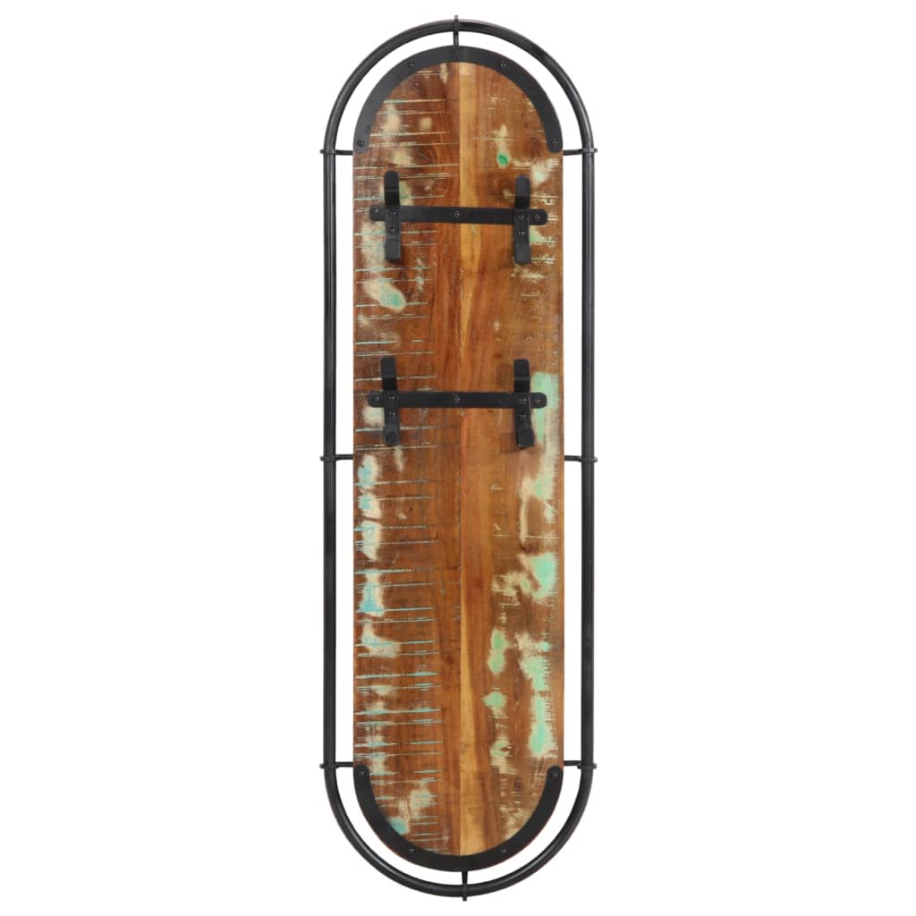 Wall-mounted Coat Racks with 4 Hooks 2 pcs Solid Wood Reclaimed