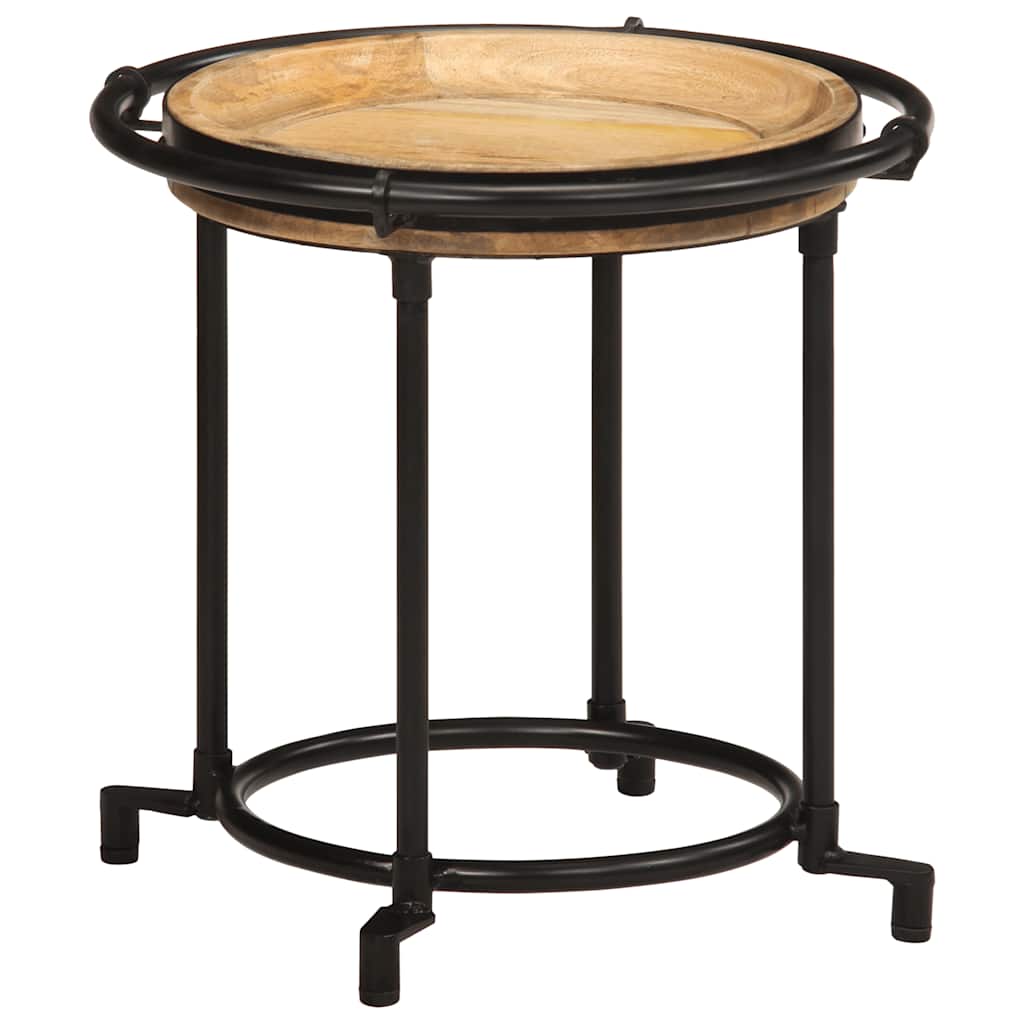 2 Piece Side Table Set Solid Wood Mango