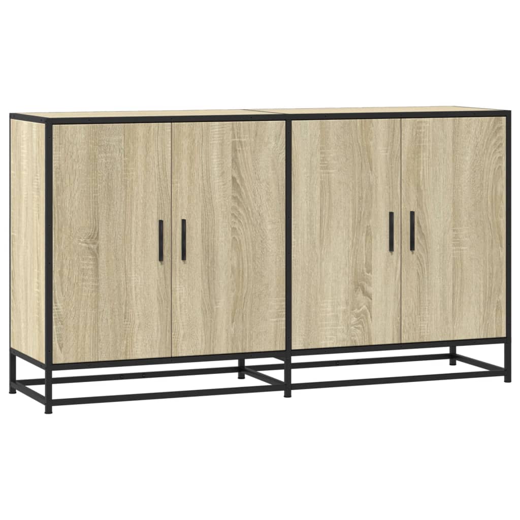 Sideboard Sonoma Oak 134x35x76 cm Engineered Wood