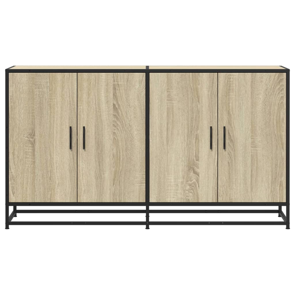 Sideboard Sonoma Oak 134x35x76 cm Engineered Wood