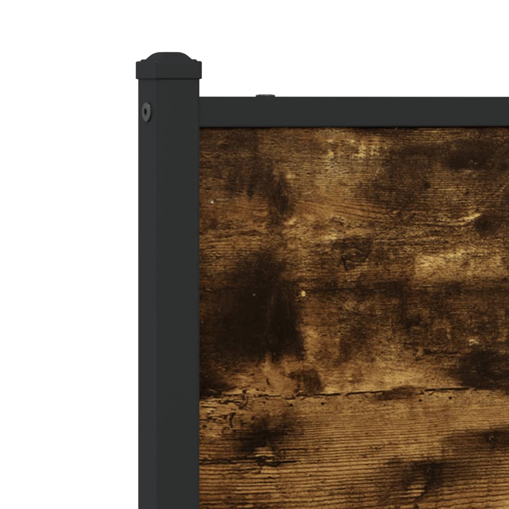 Metal Bed Frame without Mattress Smoked Oak 193x203 cm