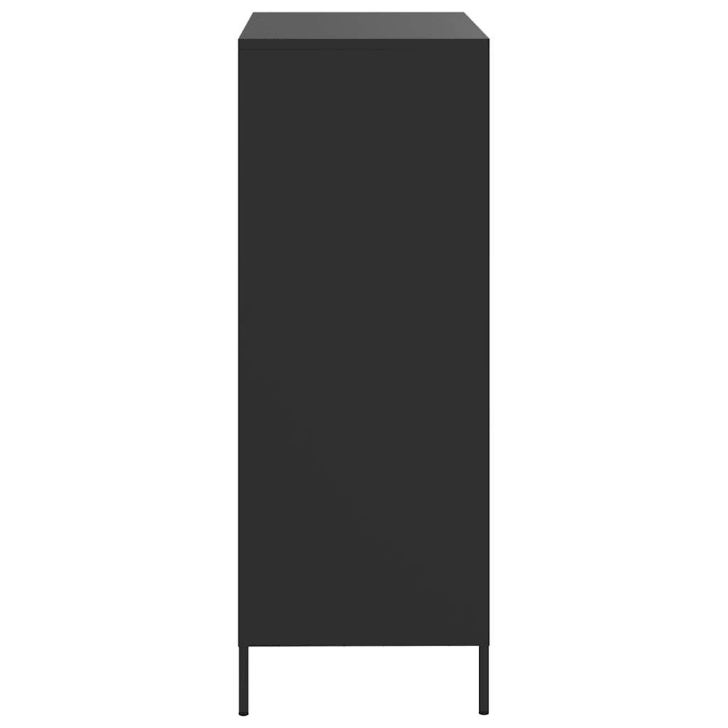 Highboard Black 68x39x101.5 cm Steel