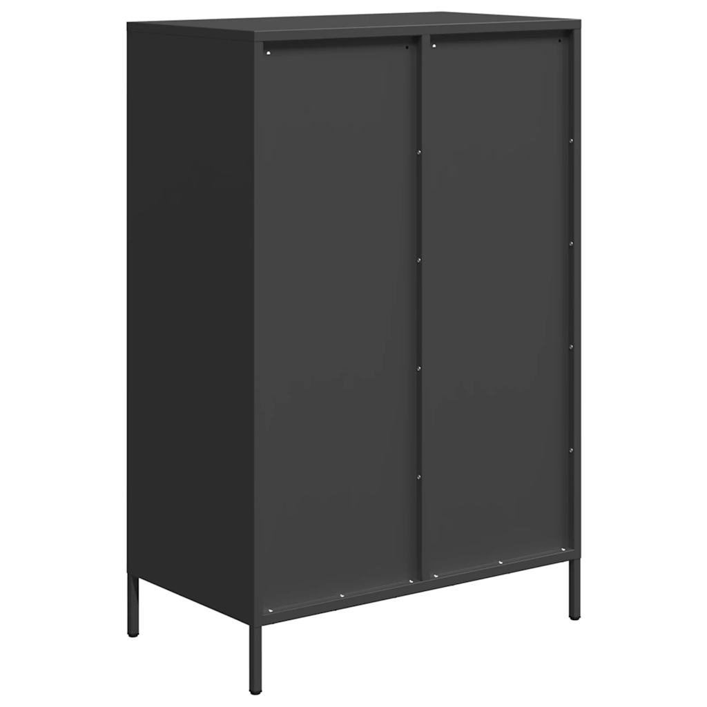 Highboard Black 68x39x101.5 cm Steel