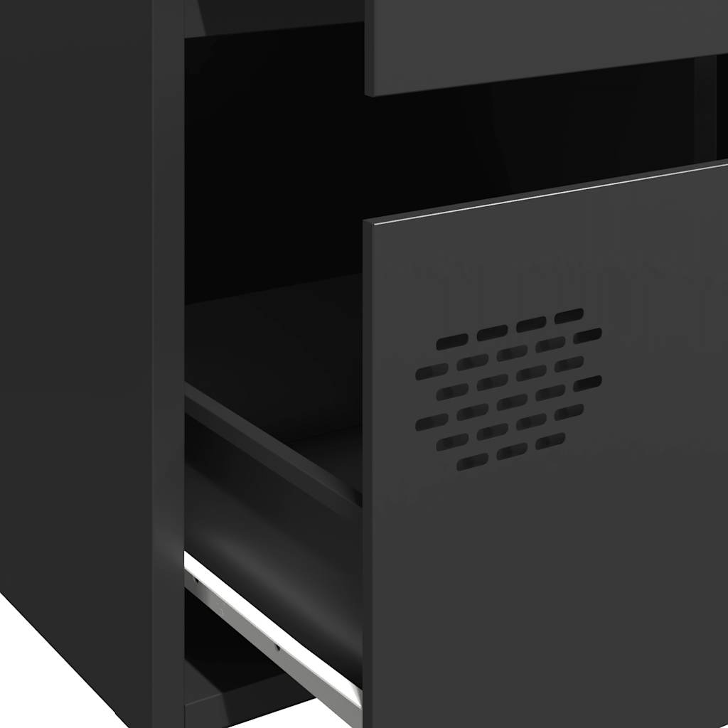 Highboard Black 68x39x101.5 cm Steel