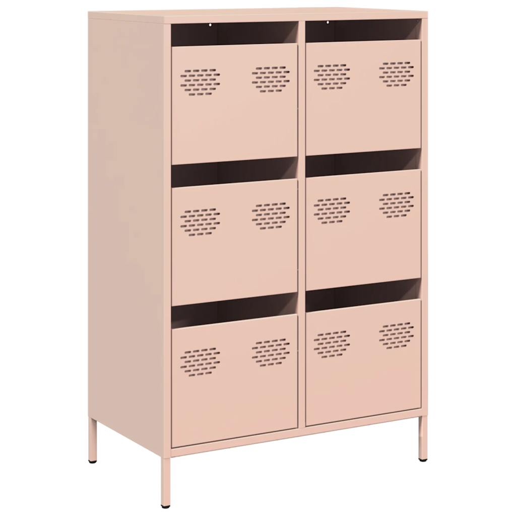 Highboard Pink 68x39x101.5 cm Steel