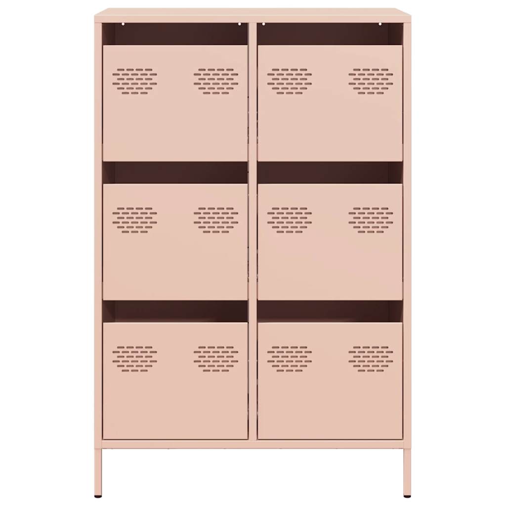 Highboard Pink 68x39x101.5 cm Steel