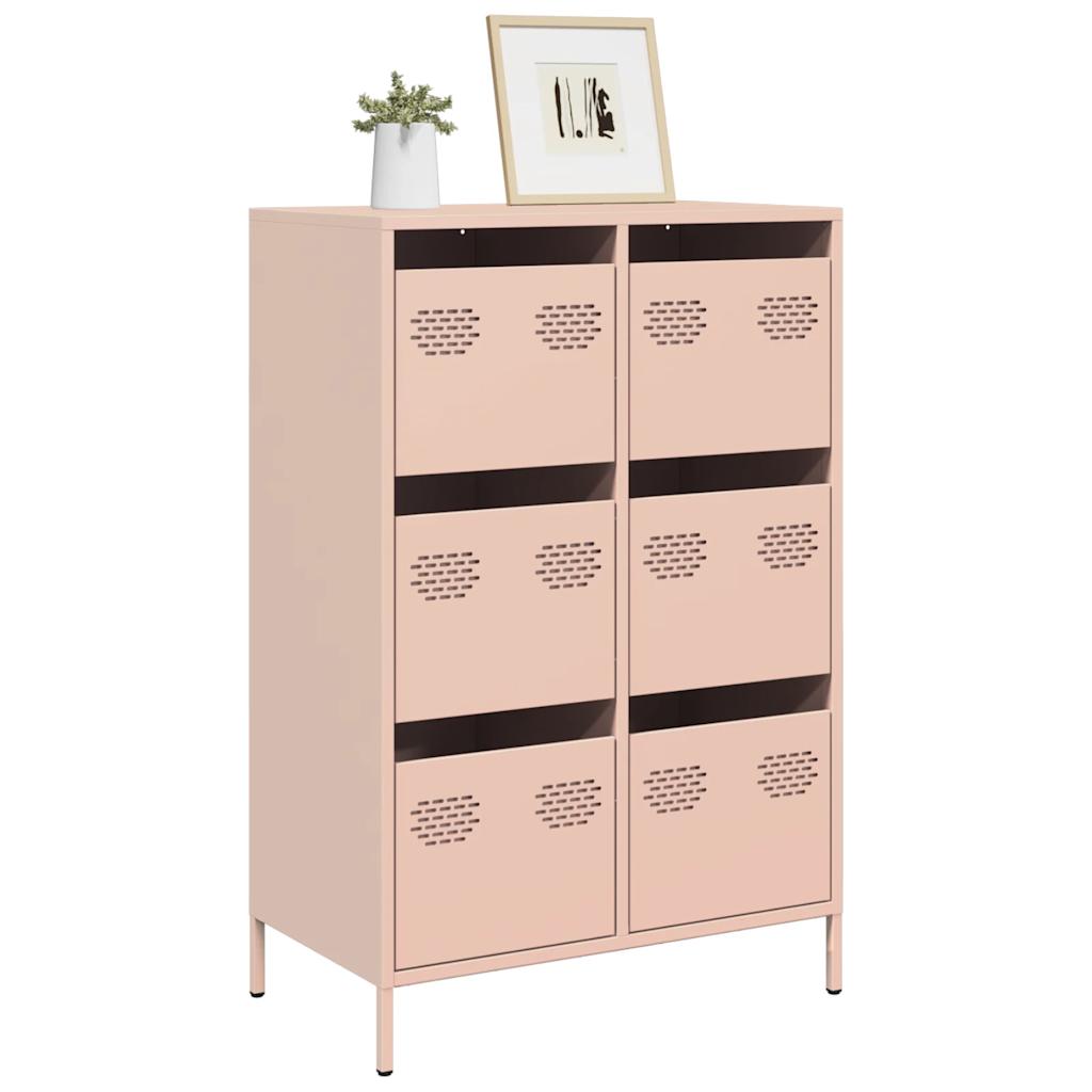 Highboard Pink 68x39x101.5 cm Steel