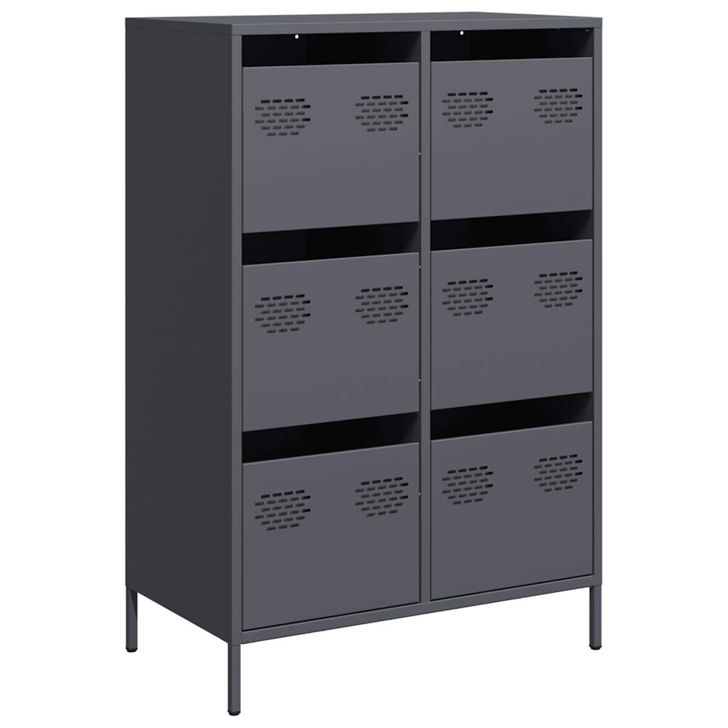 Highboard Anthracite 68x39x101.5 cm Steel