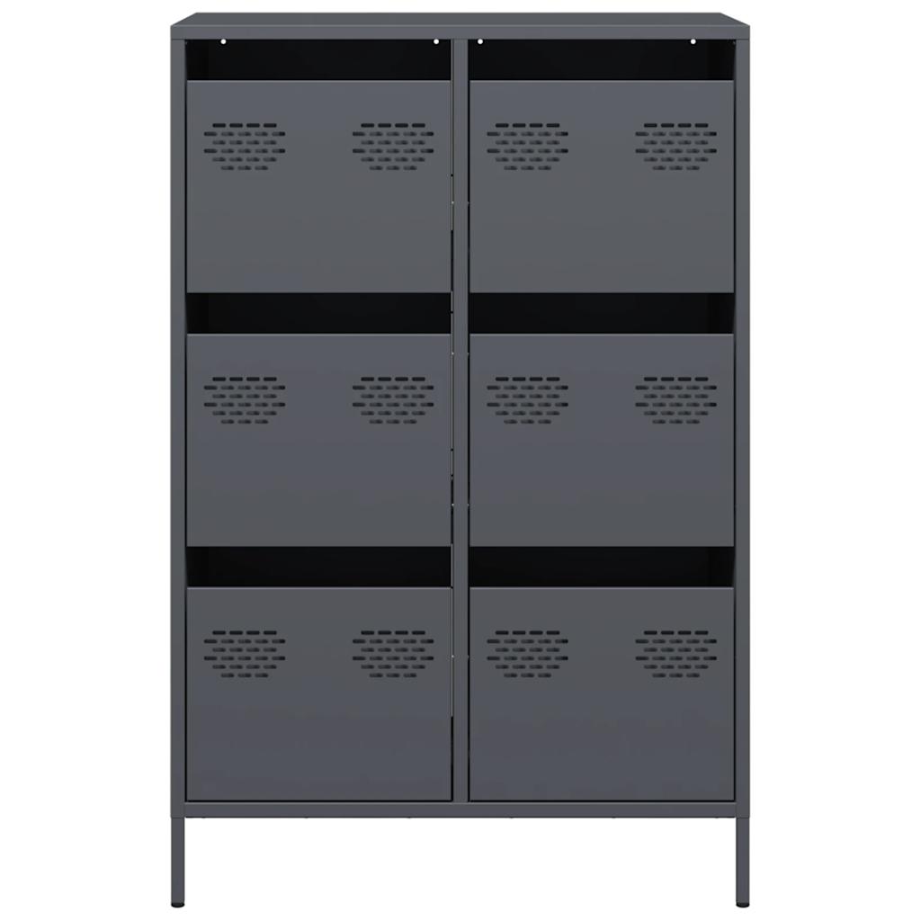 Highboard Anthracite 68x39x101.5 cm Steel