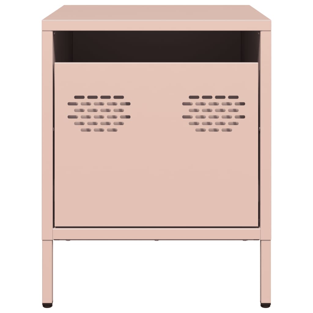 Bedside Cabinets 2 pcs Pink 35x39x43.5 cm Steel