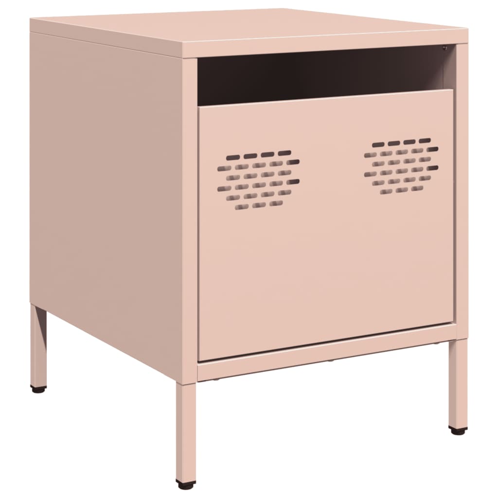 Bedside Cabinets 2 pcs Pink 35x39x43.5 cm Steel