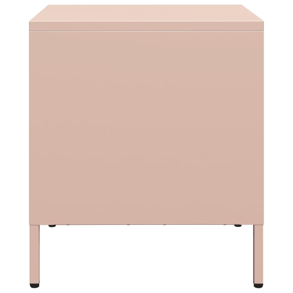 Bedside Cabinets 2 pcs Pink 35x39x43.5 cm Steel