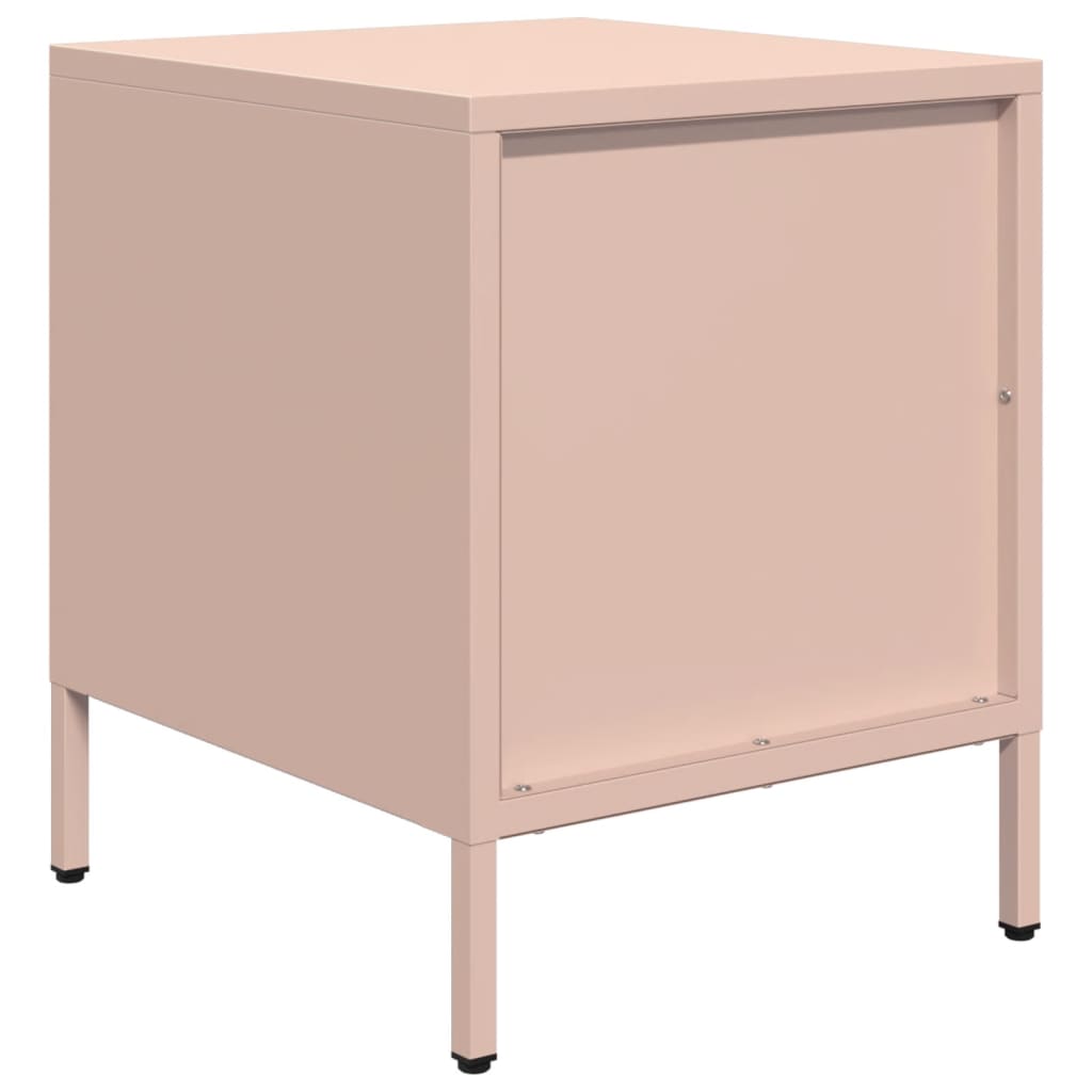 Bedside Cabinets 2 pcs Pink 35x39x43.5 cm Steel