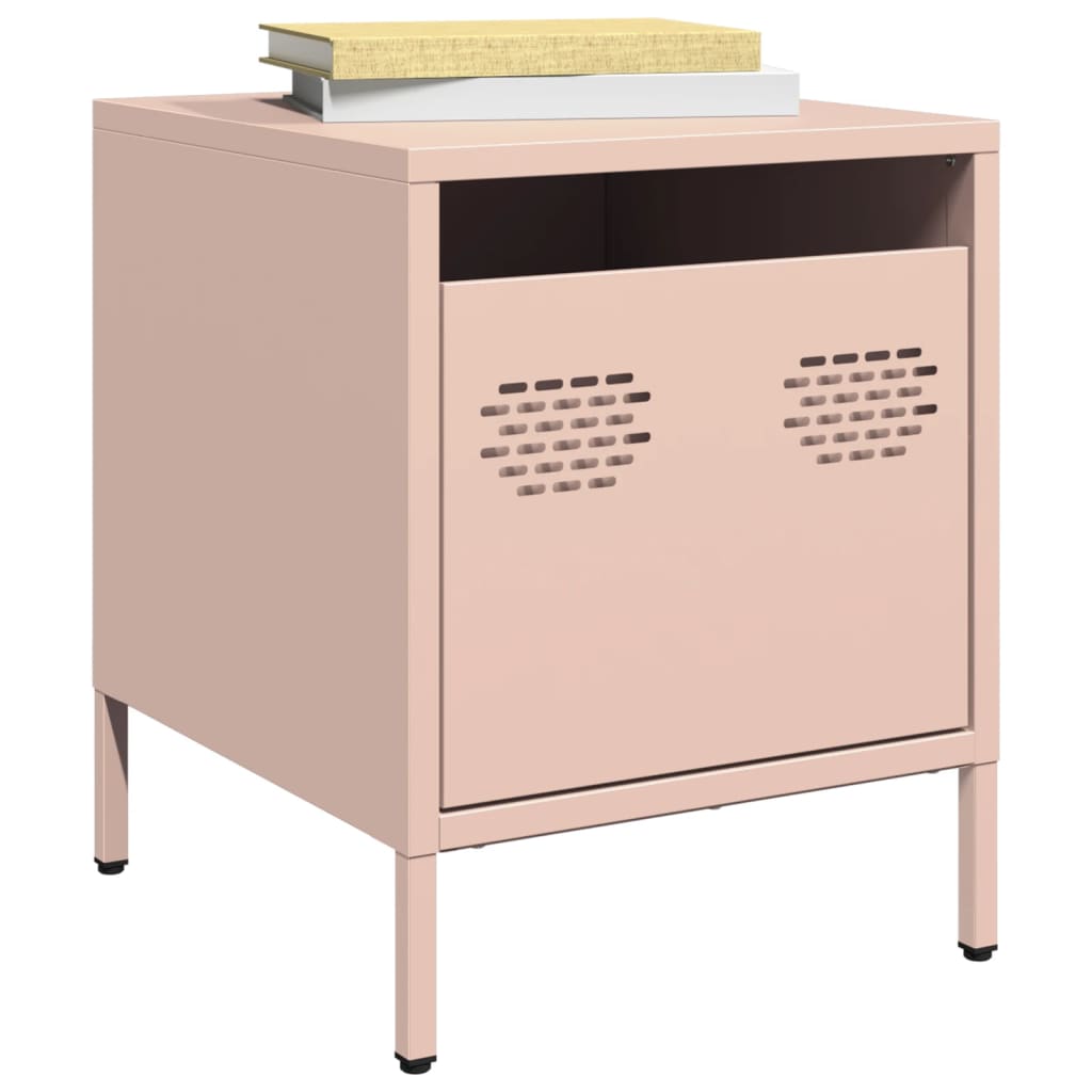 Bedside Cabinets 2 pcs Pink 35x39x43.5 cm Steel