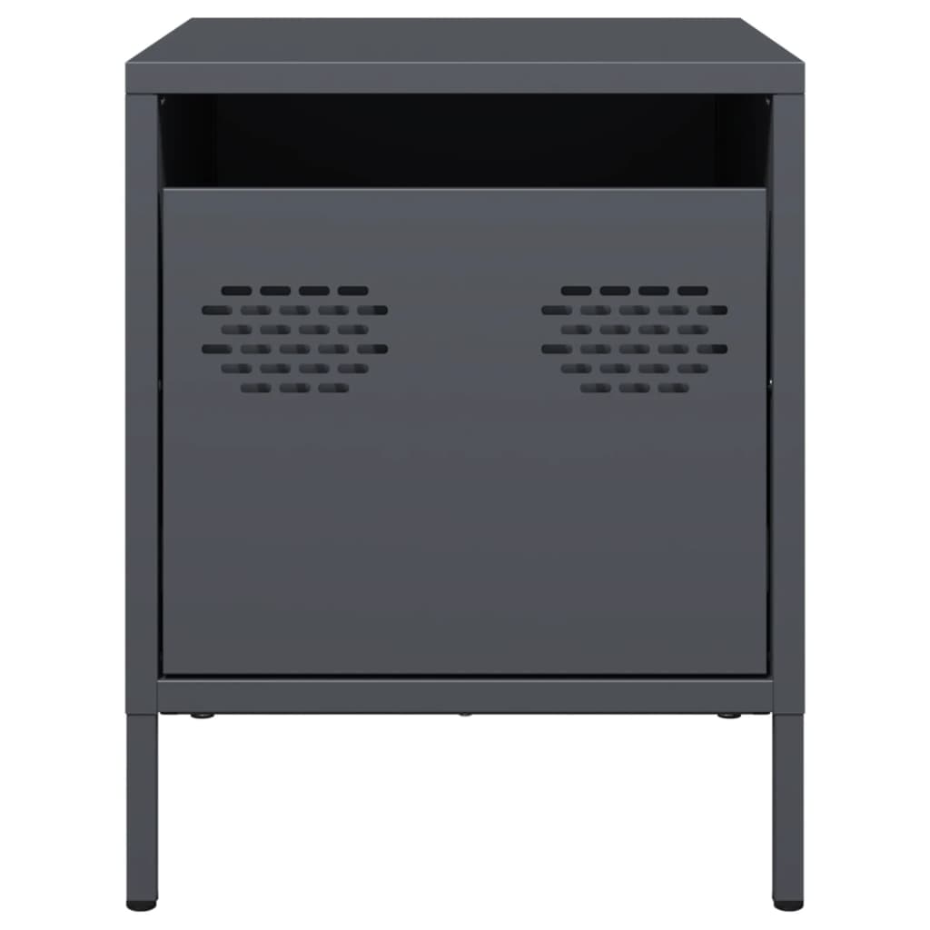 Bedside Cabinets 2 pcs Anthracite 35x39x43.5 cm Steel