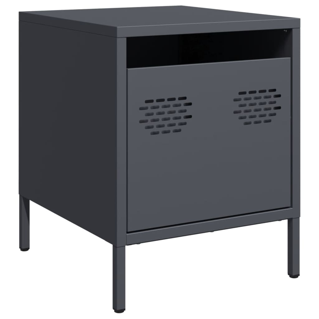 Bedside Cabinets 2 pcs Anthracite 35x39x43.5 cm Steel