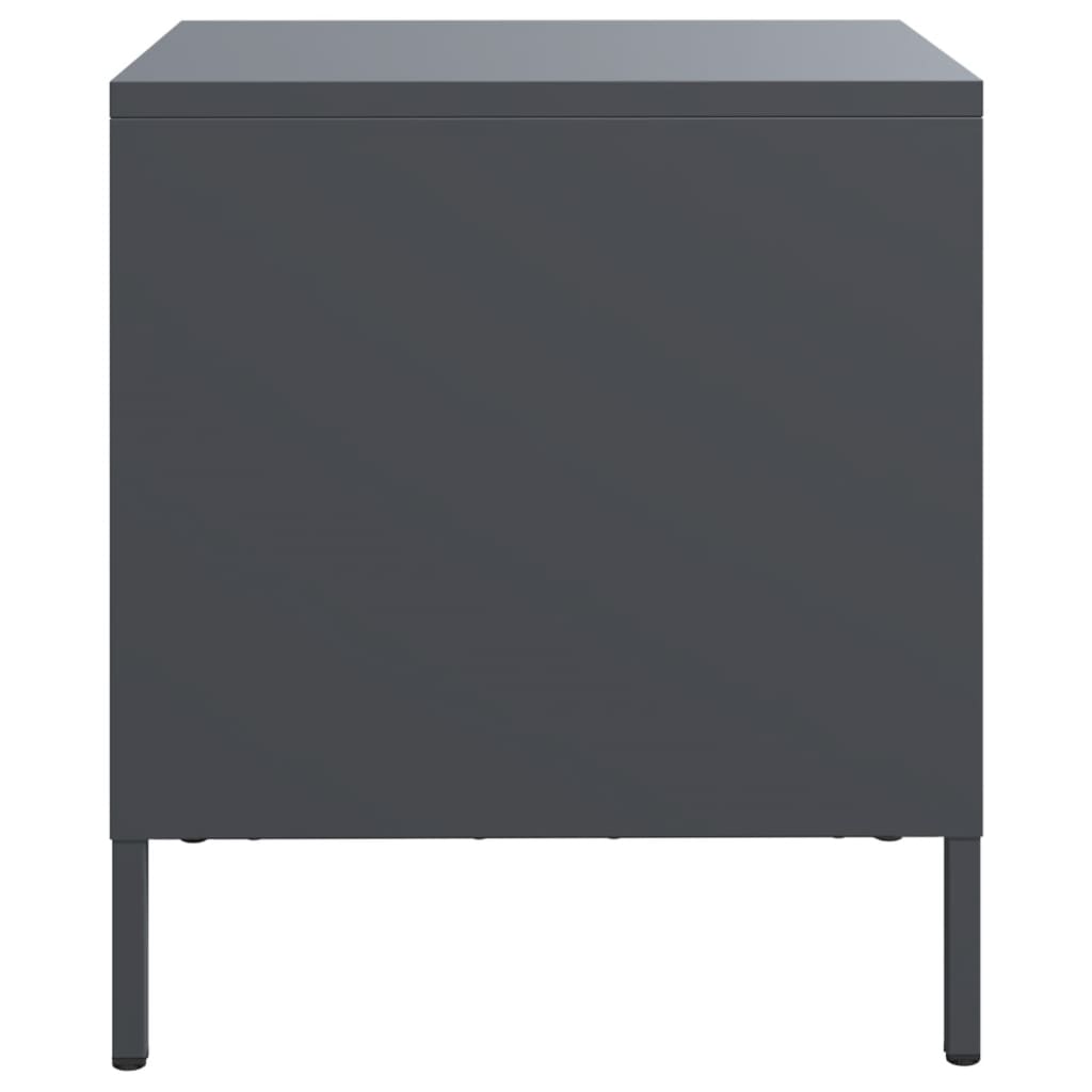 Bedside Cabinets 2 pcs Anthracite 35x39x43.5 cm Steel