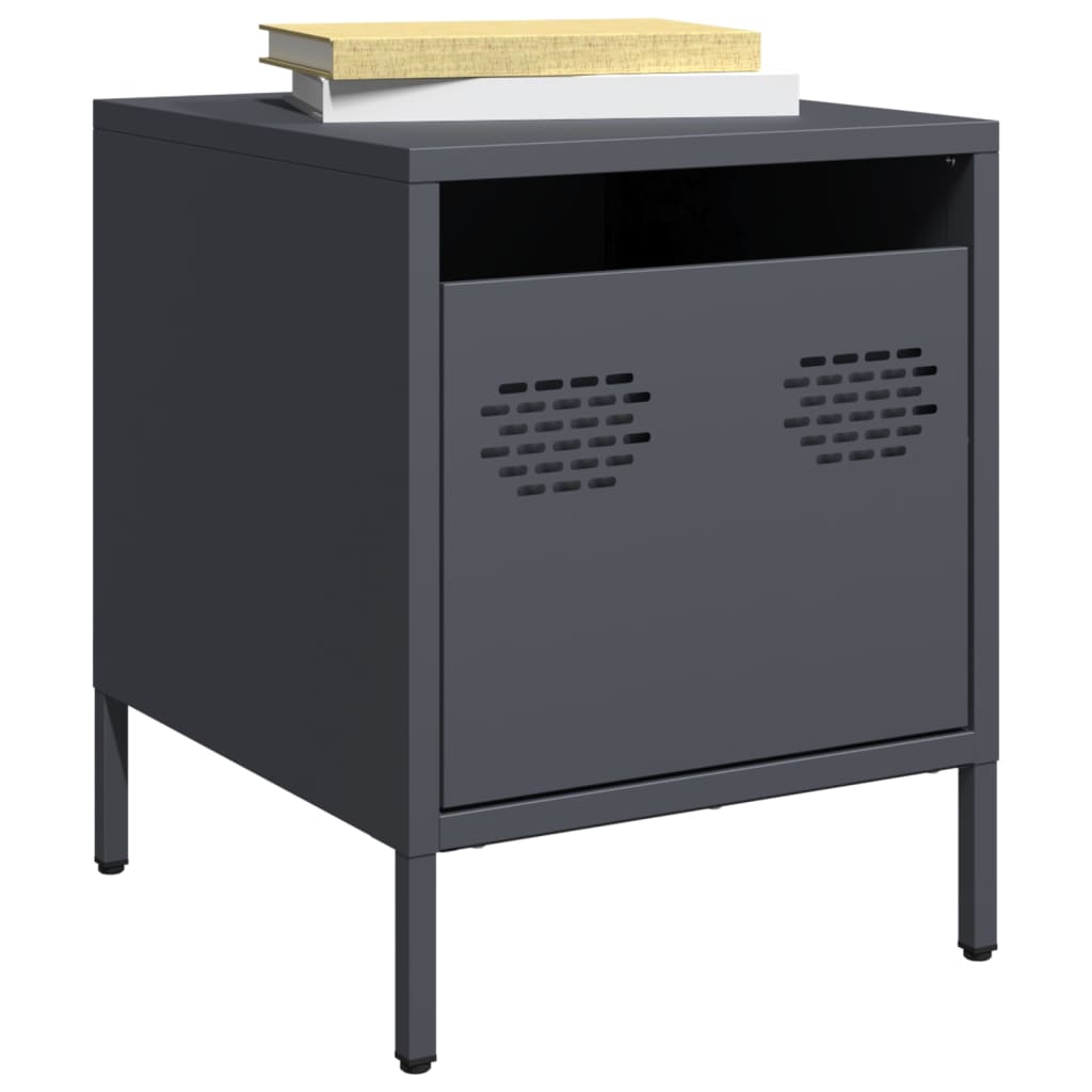 Bedside Cabinets 2 pcs Anthracite 35x39x43.5 cm Steel