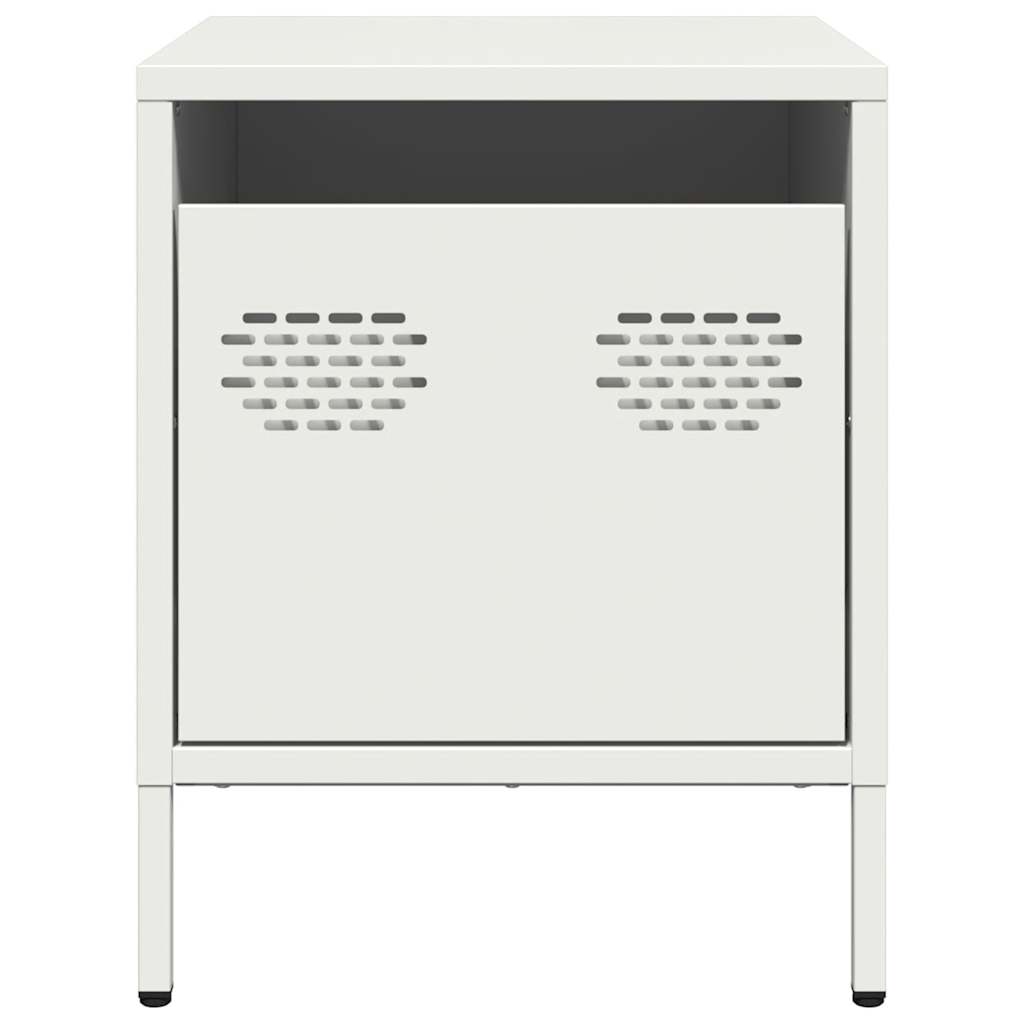 Bedside Cabinets 2 pcs White 35x39x43.5 cm Steel