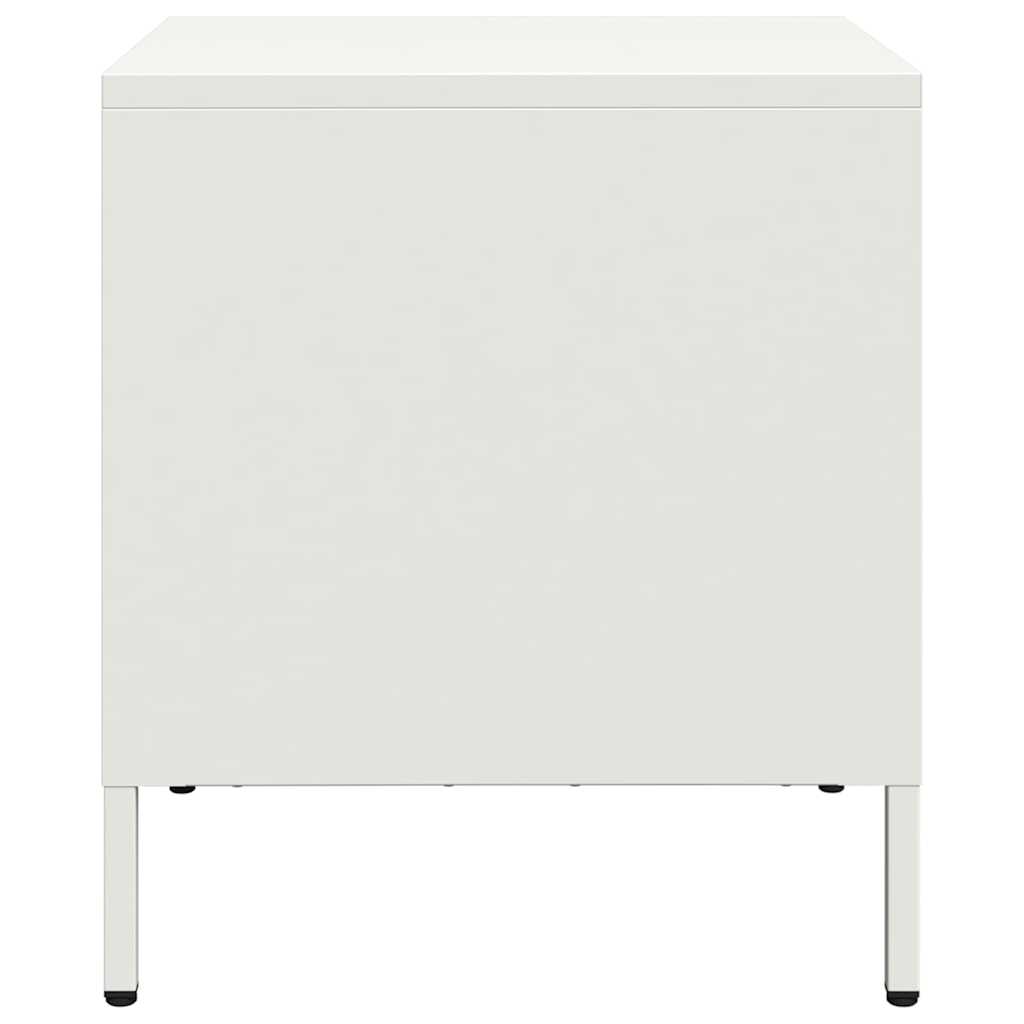 Bedside Cabinets 2 pcs White 35x39x43.5 cm Steel