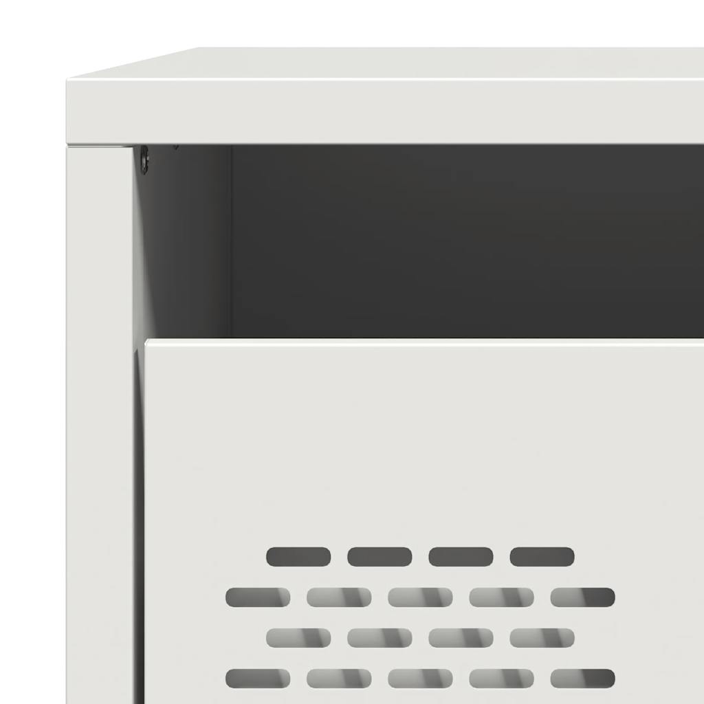 Bedside Cabinets 2 pcs White 35x39x43.5 cm Steel