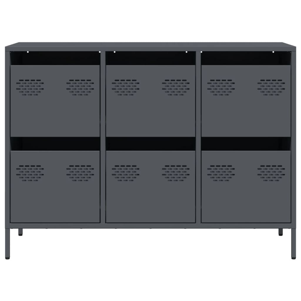 Sideboard Anthracite 101.5x39x73.5 cm Cold-rolled Steel