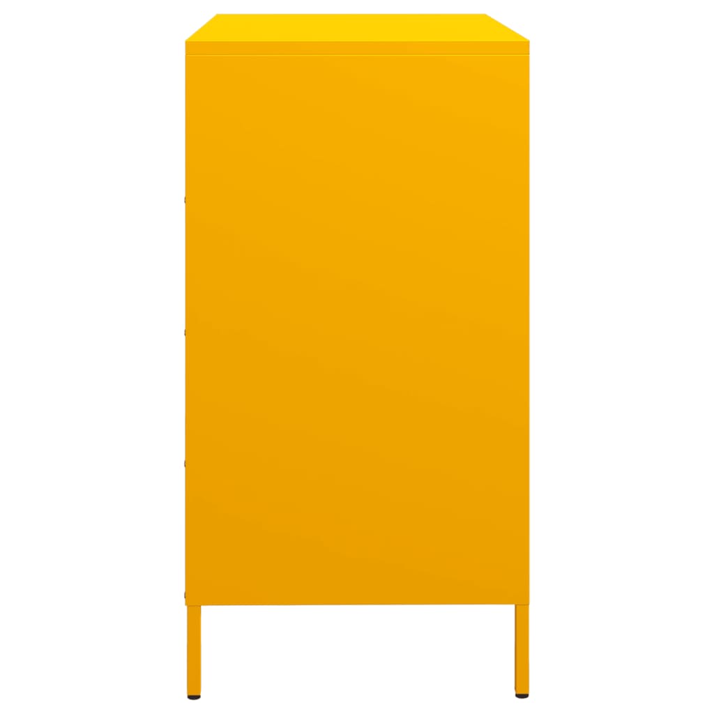 Sideboard Mustard Yellow 68x39x73.5 cm Cold-rolled Steel