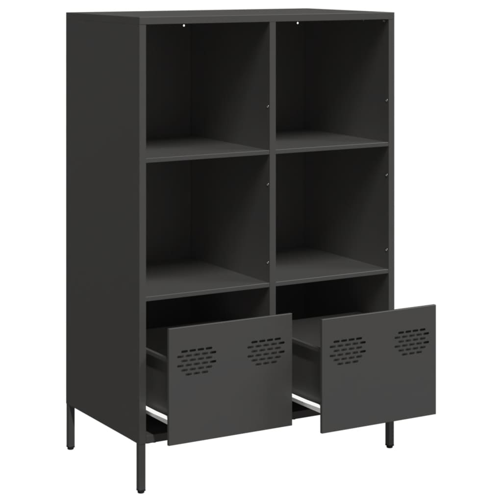 Highboard Black 68x39x103.5 cm Steel