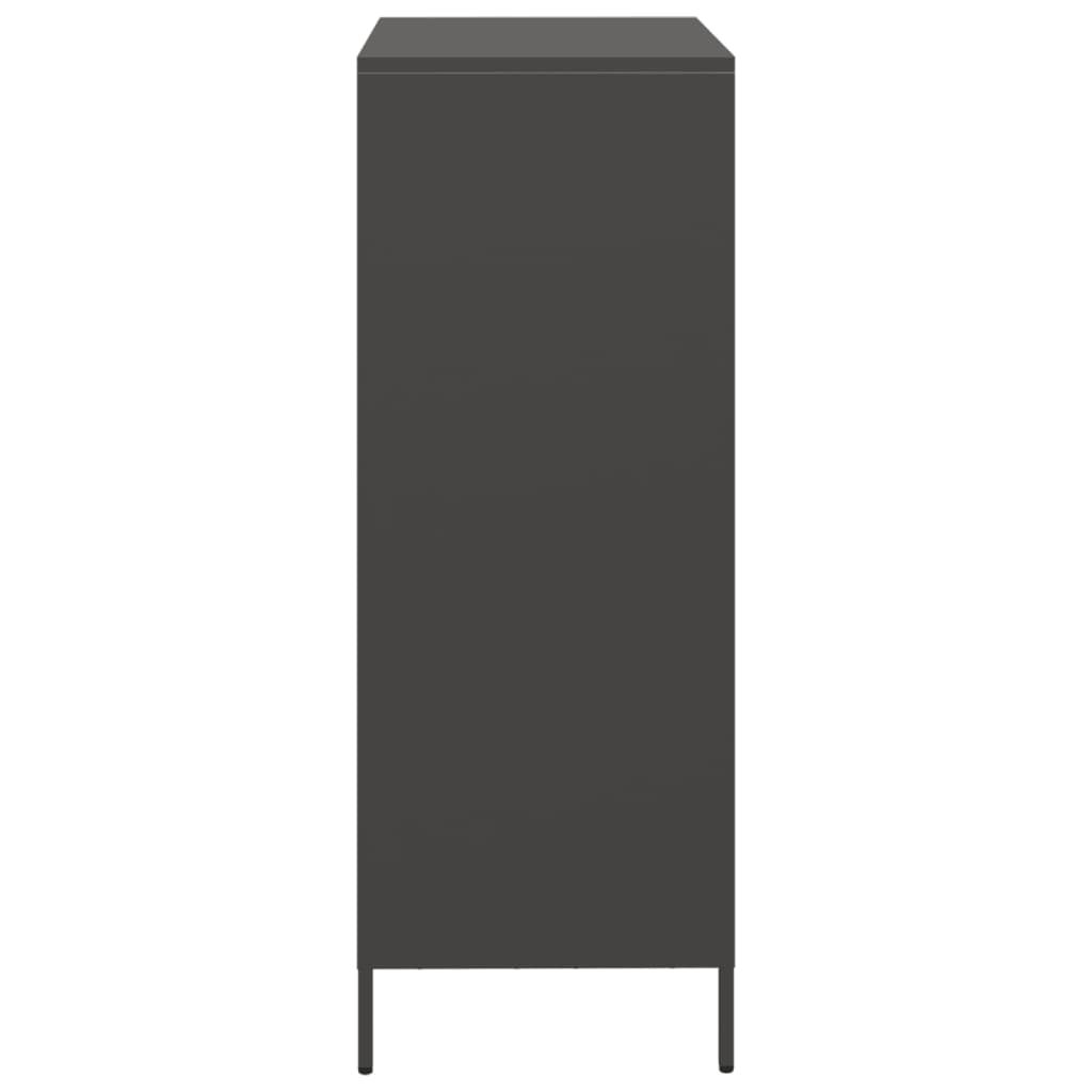 Highboard Black 68x39x103.5 cm Steel