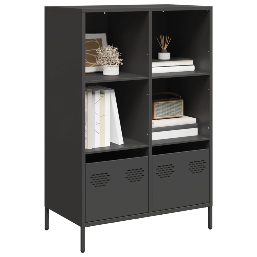 Highboard Black 68x39x103.5 cm Steel