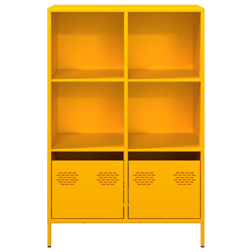 Highboard Mustard Yellow 68x39x103.5 cm Steel