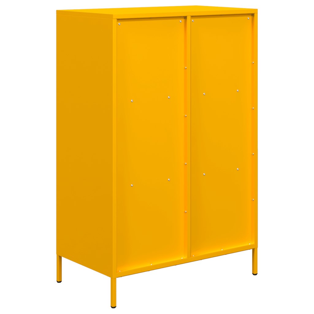 Highboard Mustard Yellow 68x39x103.5 cm Steel