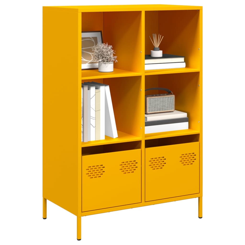 Highboard Mustard Yellow 68x39x103.5 cm Steel