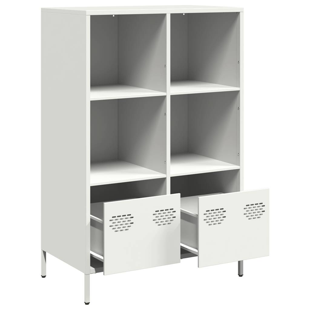Highboard White 68x39x103.5 cm Steel