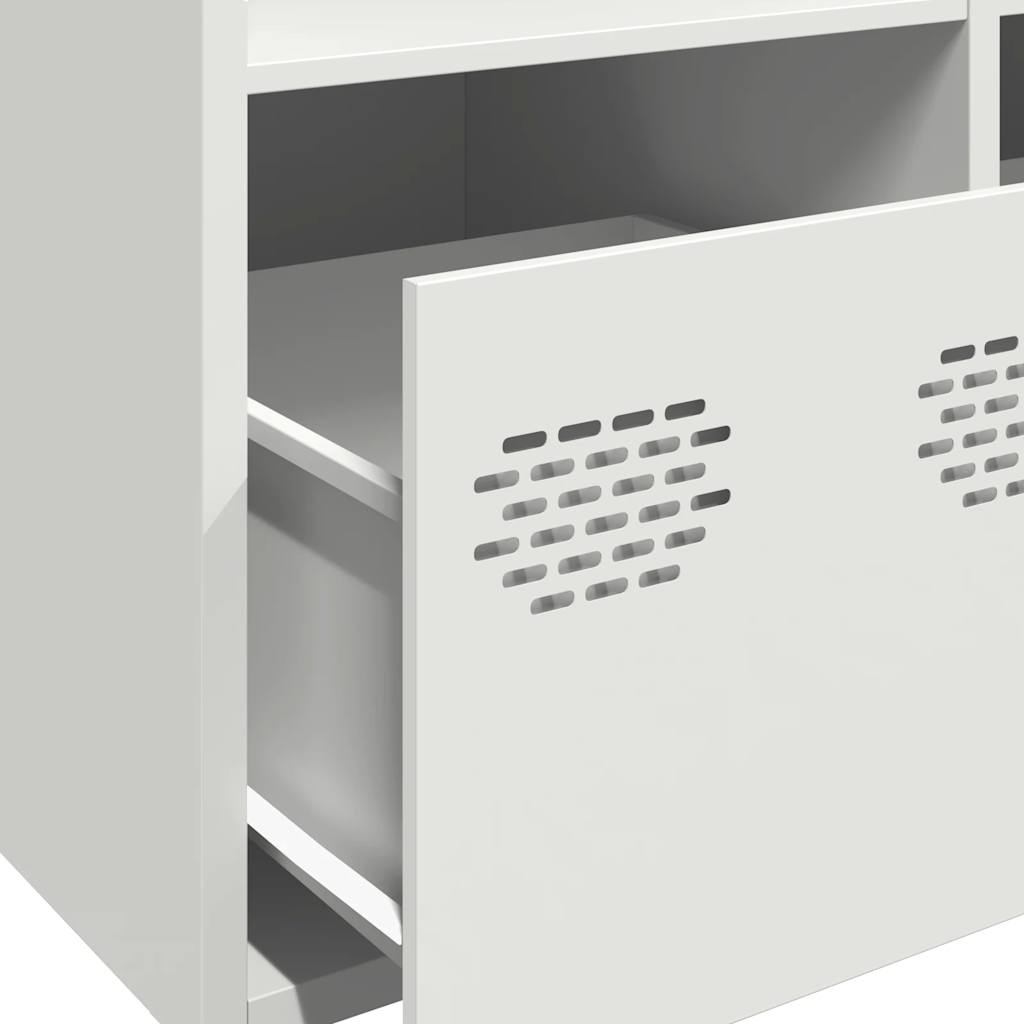 Highboard White 68x39x103.5 cm Steel