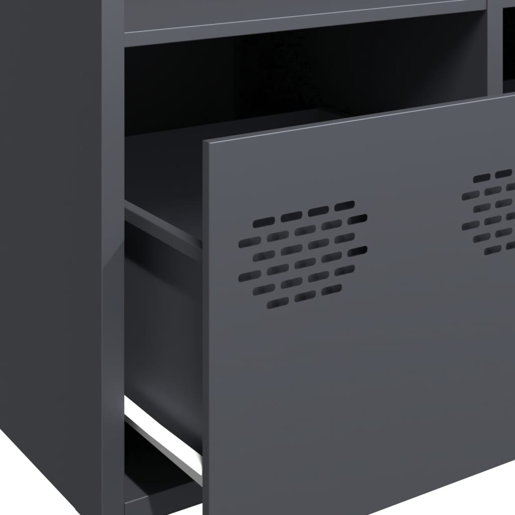 Highboard Anthracite 101.5x39x103.5 cm Steel