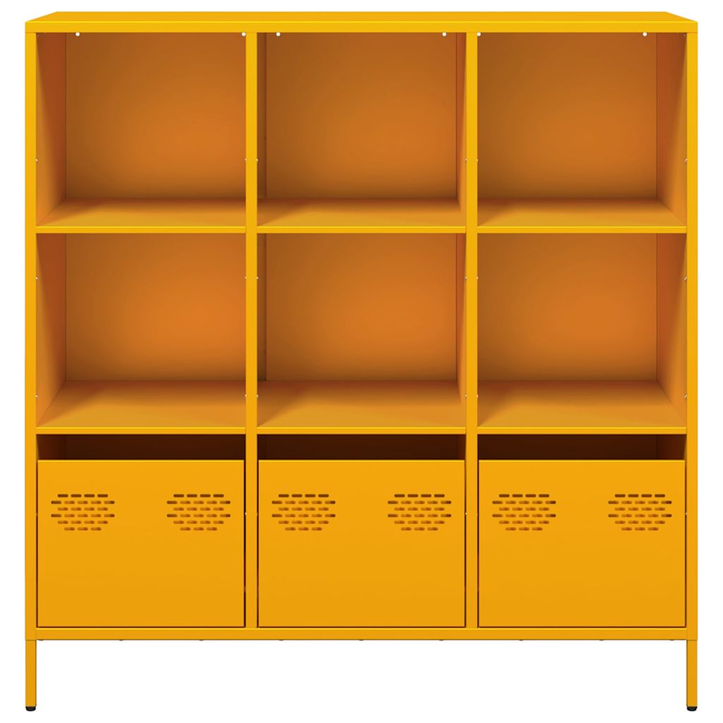 Highboard Mustard Yellow 101.5x39x103.5 cm Steel