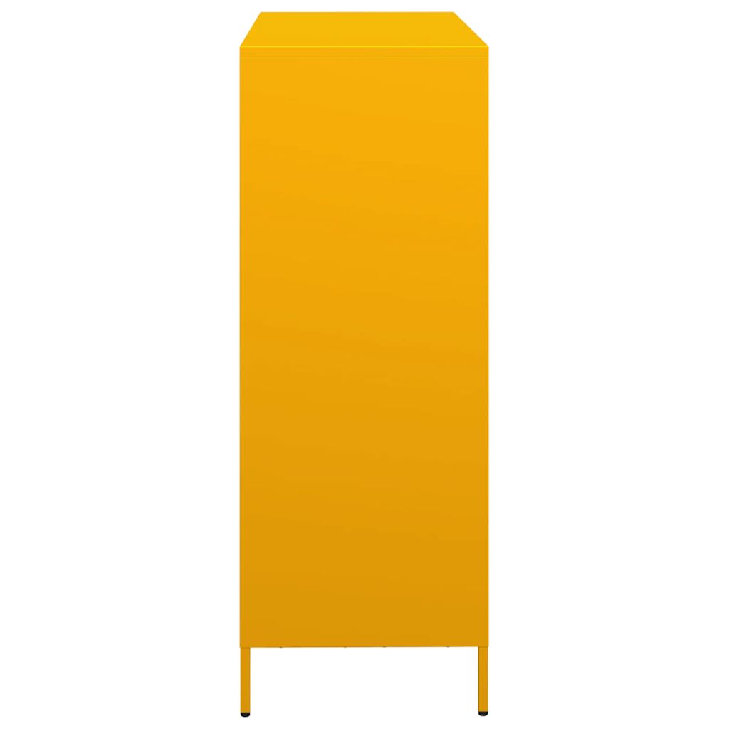 Highboard Mustard Yellow 101.5x39x103.5 cm Steel